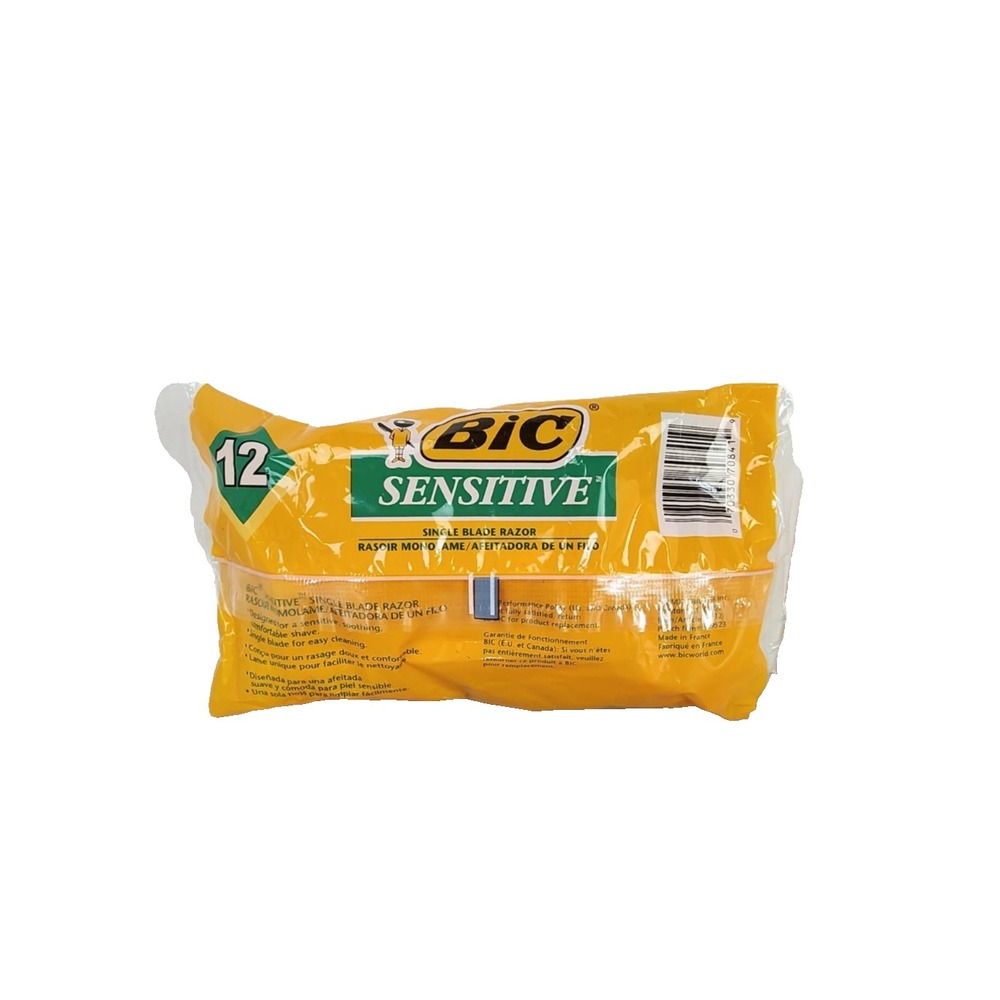 Bic Sensitive Single Blade Razors 12 Count Disposable for Sensitive Skin - Picture 2 of 2